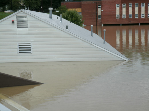Flooding in Endicott, New York