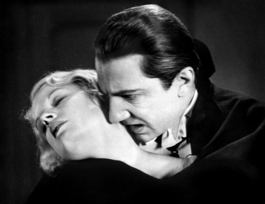 Count Dracula had a way with lovely women.  Here Bela Lugosi seduces  Helen Chandler.