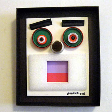 Concerned face in a box