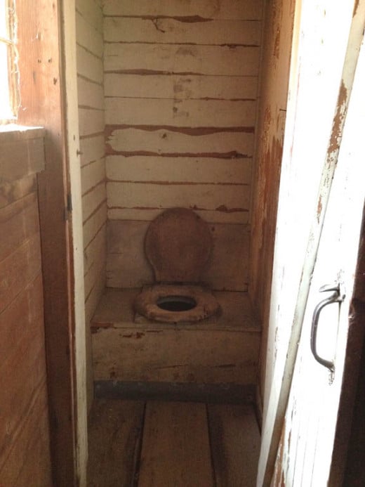 Located within a short distance, albeit a very cold distance during the winter month's, was the stableman's toilet.