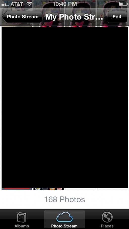 Tap the photo you want to delete from your photo stream.