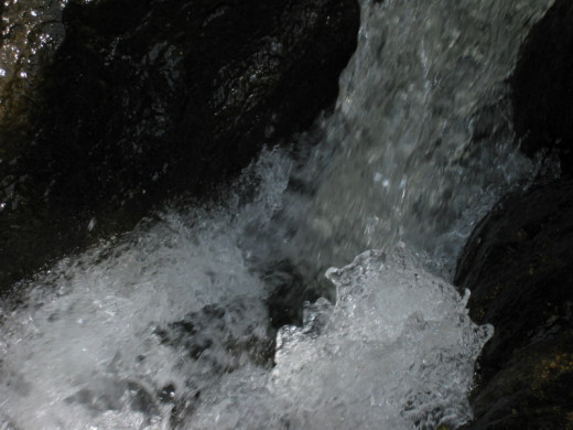 The elagiri falls gushing