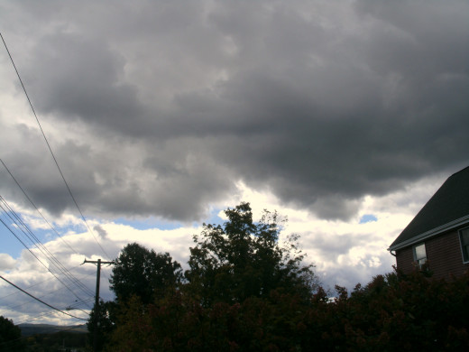 View from my house of an approaching storm 