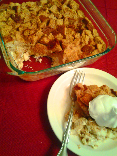 Bread Pudding ready to eat