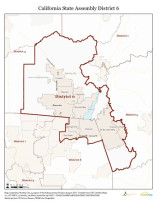 California Assembly District 6 after June 10, 2011 redistricting