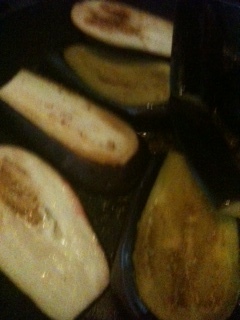 Brown the eggplant