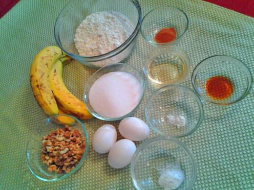 Banana bread ingredients