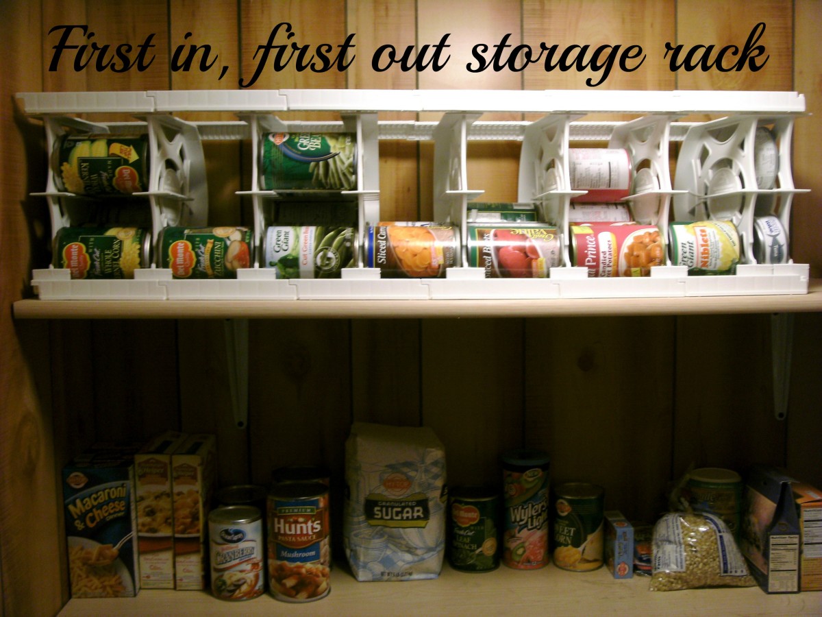 canned food storage rack system