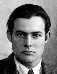 Hemingway's passport photo, circa 1923.