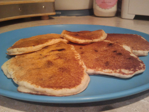 Chocolate chip pancakes for dinner