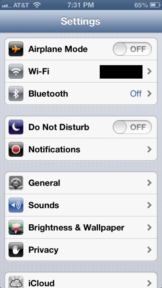 Tap "Bluetooth."