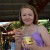 Having ice cream at the zoo