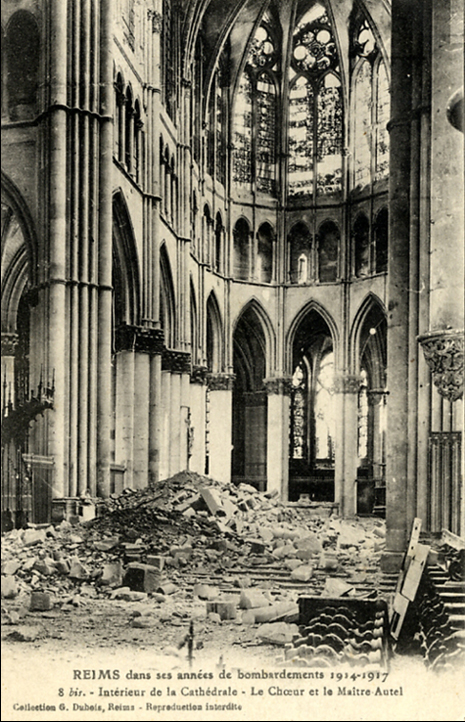 Reims church destroyed in World War I