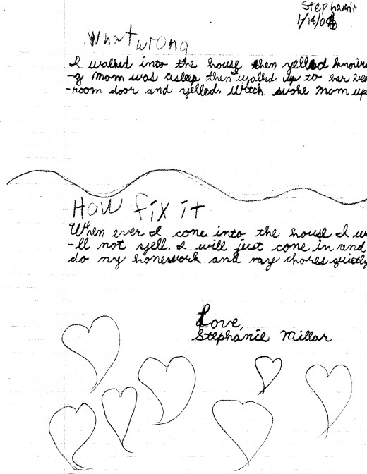 My daughters first Acceptance and Atonement letter.