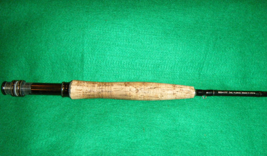 The handle and reel seat for Cabela's Cahill Fly Rod.