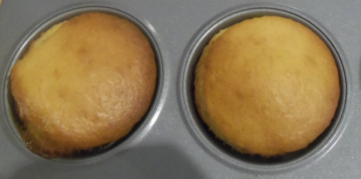 The cakes are ready when they turn a golden brown colour.