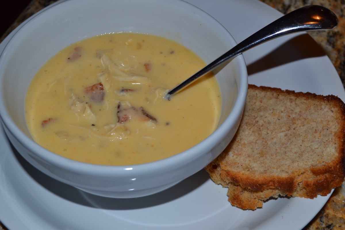 Beer-Cheese Soup with Chicken and Bacon