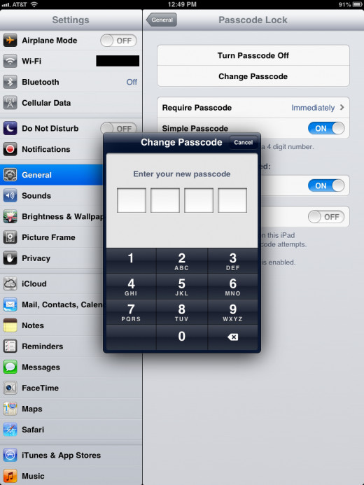 Enter your new passcode/password.