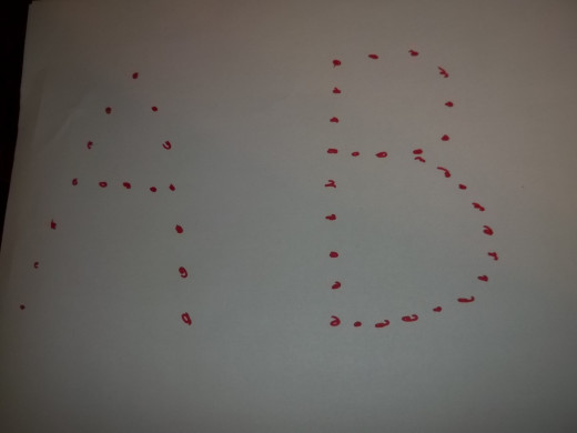 You can make dotted outlines of the alphabet letters for your toddler to trace.