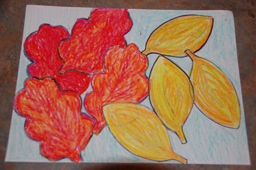 Fall leaf line and shape project