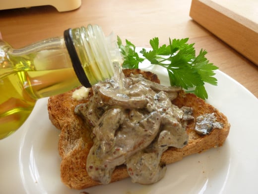 Heap up the mushrooms onto hot, buttered wholemeal toast, garnish with parsley and a delicate drizzle of white truffle oil to add depth.