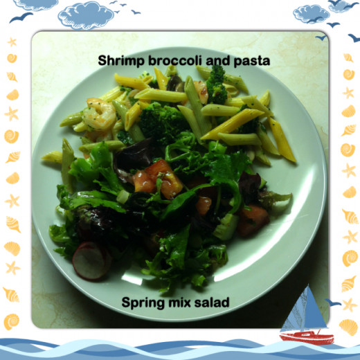 Shrimp and Veggie Pasta Dish