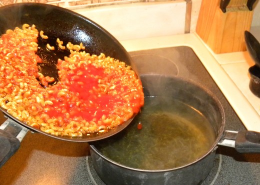 Add to boiling water
