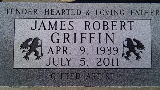 Loving Tribute to my dad - with his own design concept of Griffin/Paintbrush from the days he was a sign-painter