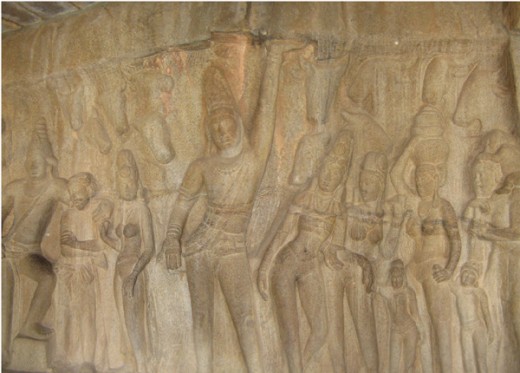 3. Krishna Protecting People from Indra's Anger