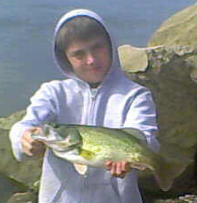 This 15-inch largemouth bass also smacked the SR7 on a cast parallel to the river bank.