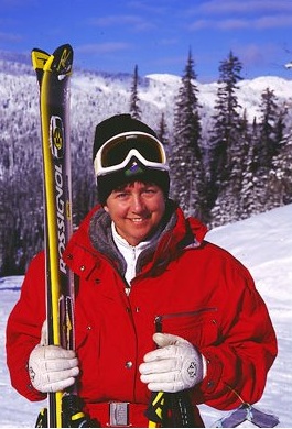 Olympian Gold medallist Nancy Greene Raine skis in winter and golfs in summer at Sun Peaks Resort.