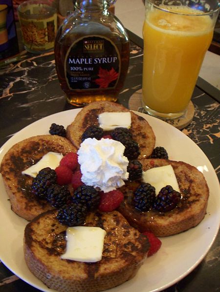 French toast topped with fruit is always a favorite breakfast treat.