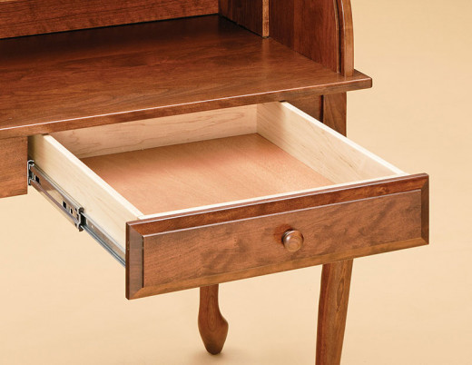 Quality furniture will use all wood drawers and even self closing metal drawer glides