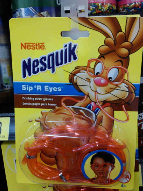 Fun straw glasses can be a great treat for Halloween visitors!