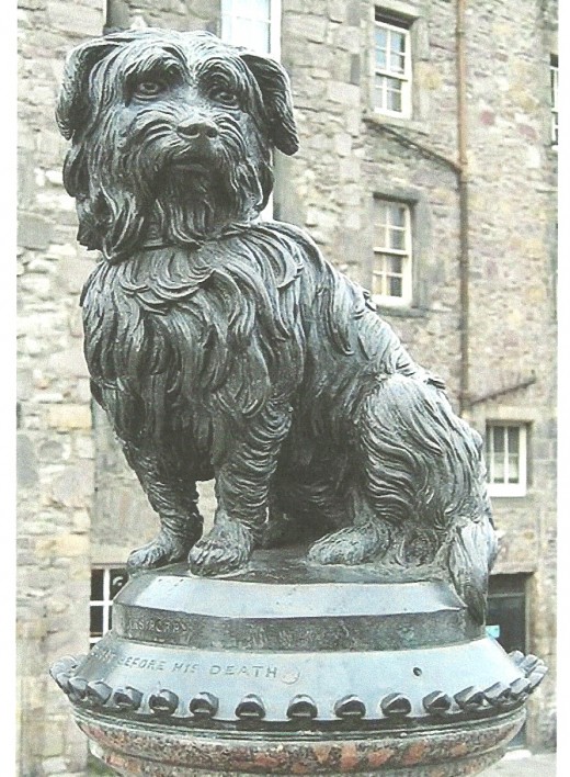 Renowned in Edinburgh, Scotland, the Skye Terrier Greyfriars Bobby stood guard over his deceased owner's grave for 14 years before he himself died in 1872.