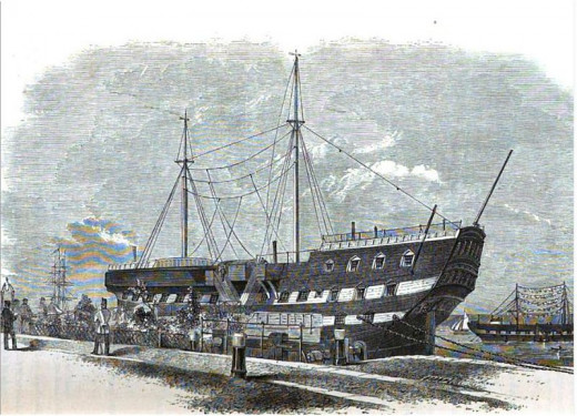An illustration of an Australian prison ship