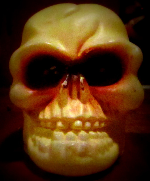 Scary skeleton skull
