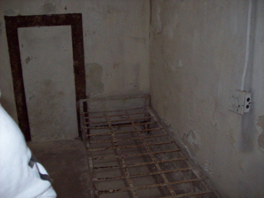 Inside of a prisoner's cell at Eastern State Penitentiary.