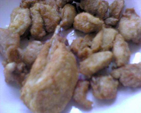 delicious fried chicken meat
