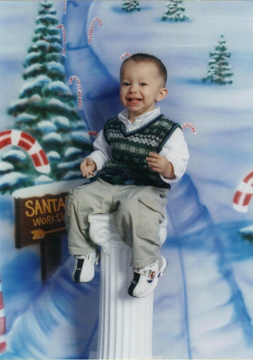Andrew right after his first MMR at 15-months-old.  He had reverted eye contact, stopped talking, back on formula, stopped eating solids, and started clenching his fists