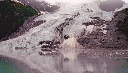 Glacier in the Act of Calving, Just Before the Splash