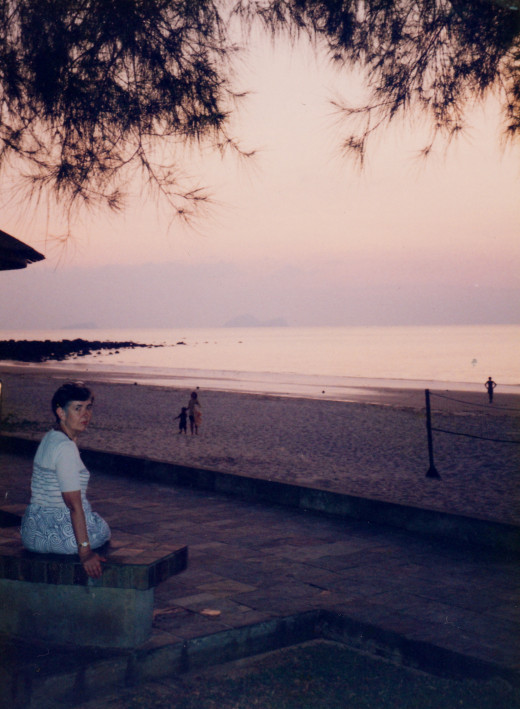 Damai Beach at Sunset