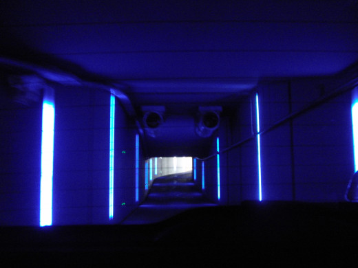 Car parking entry in the center of Nimes
