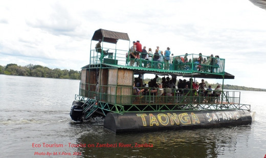 Eco-Tourism - Tourist on the Zambezi River, Zambia