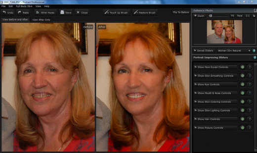 The initial PP11 edit using the Woman 50+ natural.
