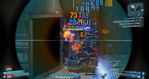 Borderlands 2 Defeat Ambush Commanders At Smoking Guano Grotto in Toil and Trouble Mission.