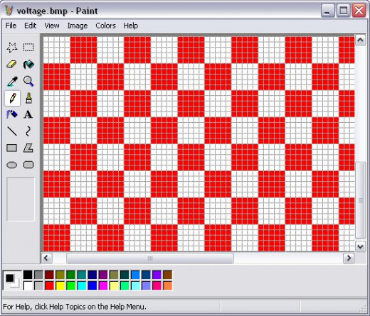 You can also make 5 pixel by 5 pixel (0.1 inch by 0.1 inch) template to help you lay out your PCB.