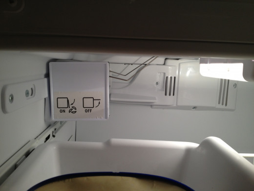 The ice lever in the refrigerator that allows the refrigerator to make ice should be in front. I find it a nuisance when i place items inside the freezer and i accidentally releases the lever in the rear. There should be a timed sensor built in to st