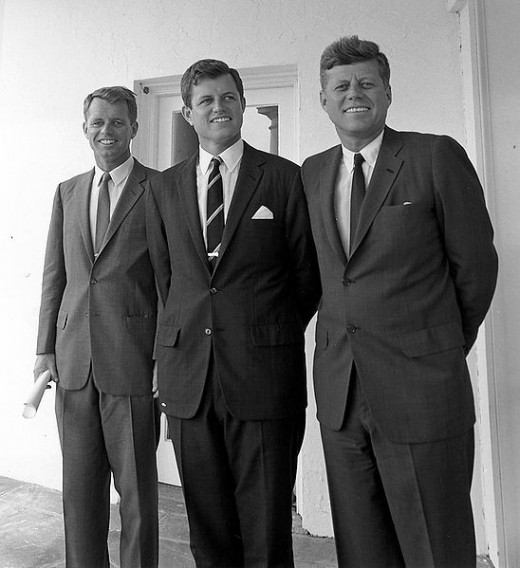 Robert, Ted and John Kennedy circa 1962