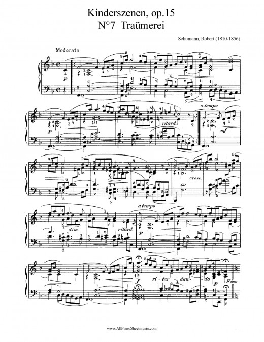 Score to Schumann's Traumerei
